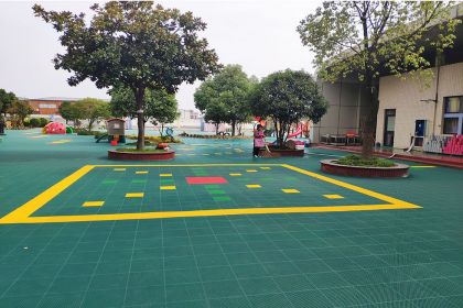 奥斯博幼儿园拼装地板携手杭州党湾镇中心幼儿园
