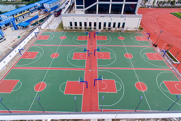 室外篮球场施工—硅PU篮球场有哪些结构组成？