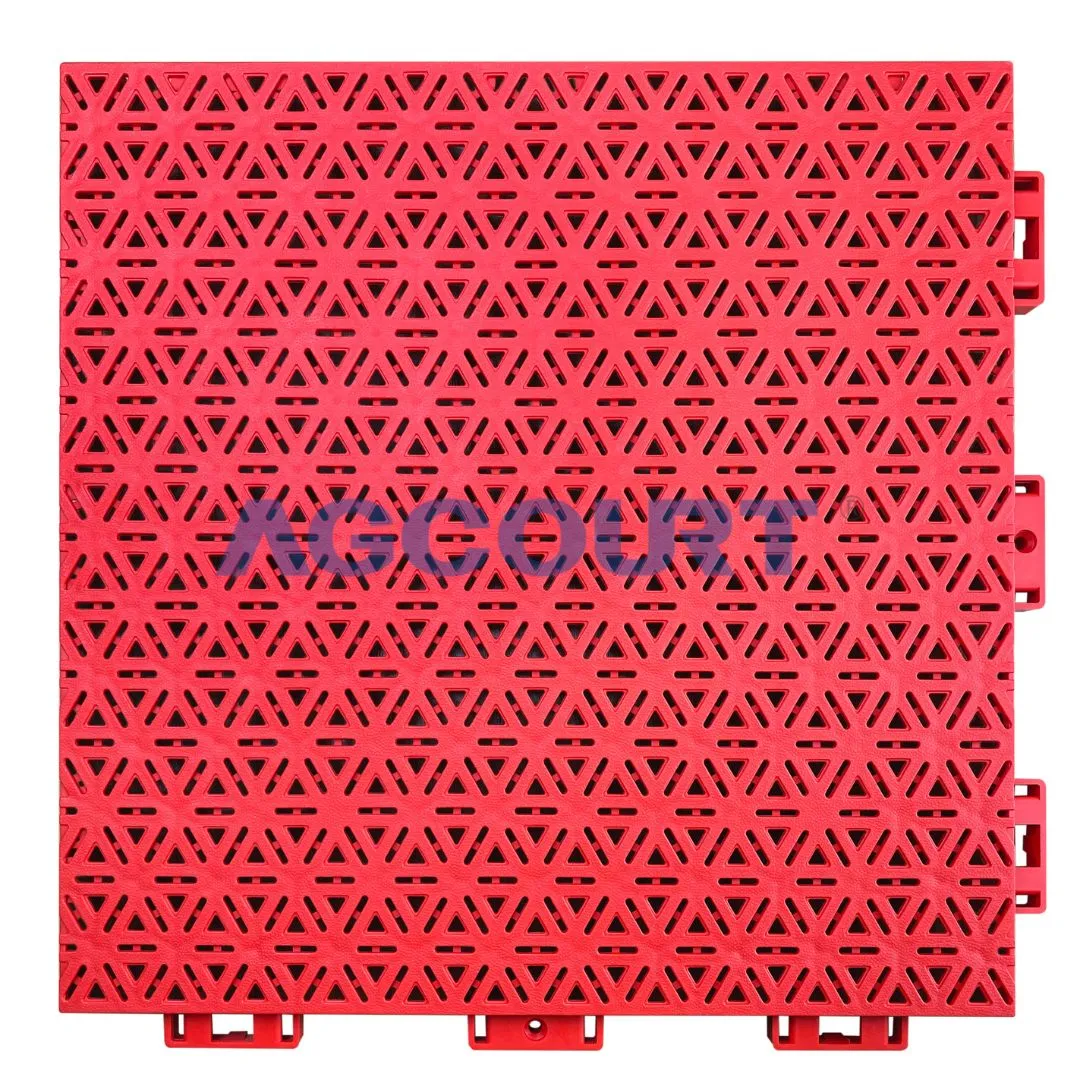 AG-P3 Three Layers Pearl-Pattern Anti-Slip Hexagonal PP Tiles Interlocking Suspended Modular Flooring